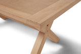 Charlotte Whitewash Oak Dining Table with 2 Whitewash Oak Dining Benches - Laura James