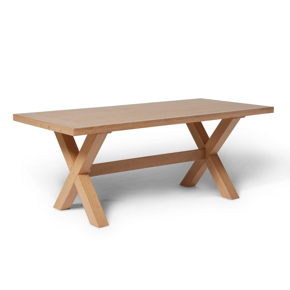 Charlotte Extendable Table 190cm with 2 150cm Dining Benches - Pale Oa ...