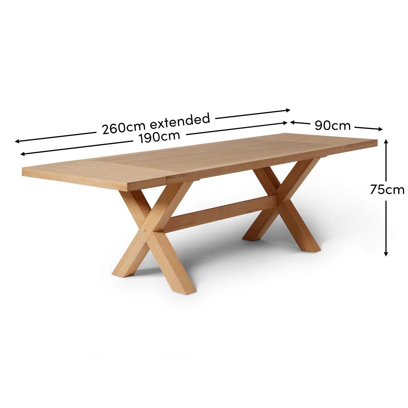 Charlotte Pale Oak Farmhouse Style Dining Table - Laura James