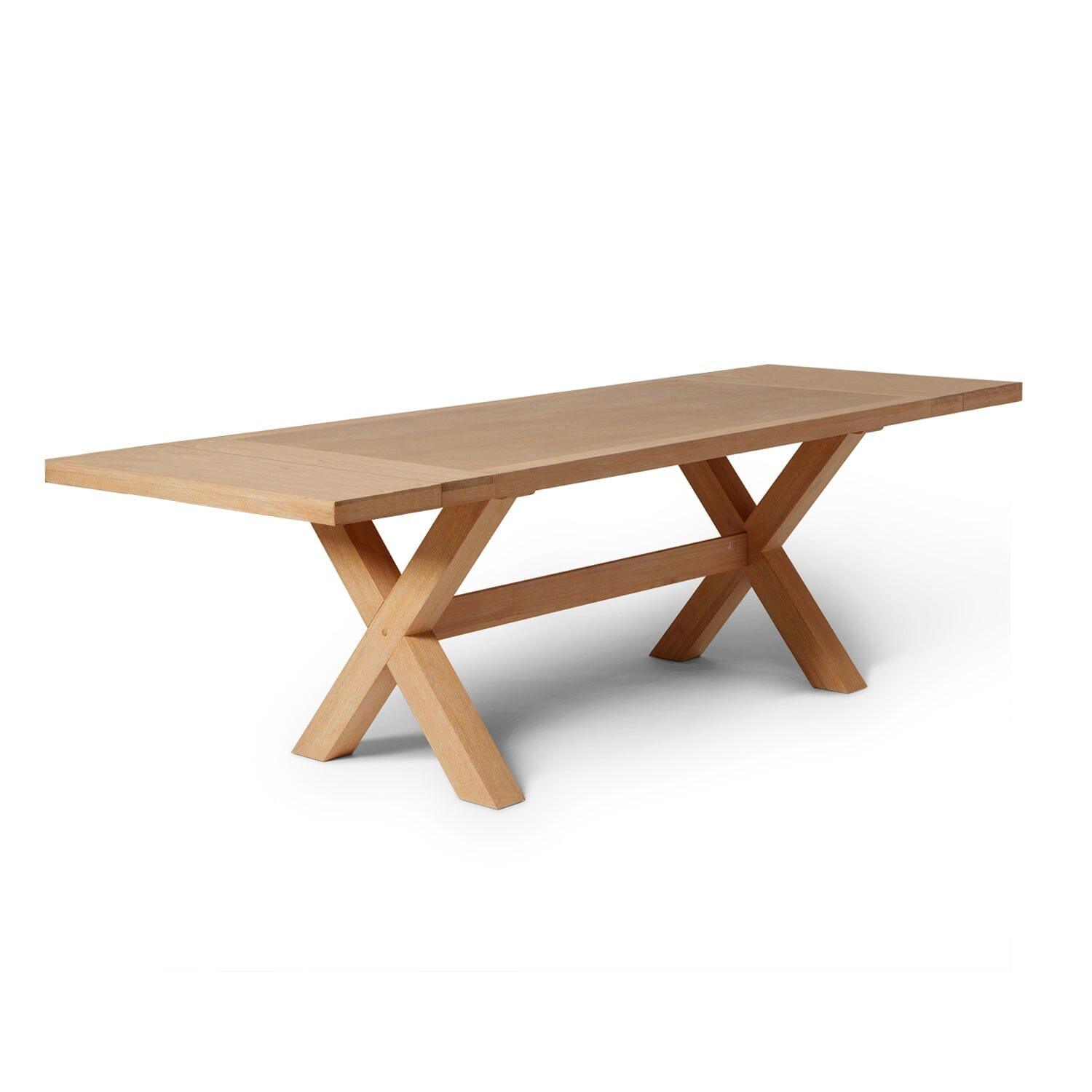 Charlotte Pale Oak Extending Dining Table with 2 Pale Oak Extending Dining Benches - Laura James