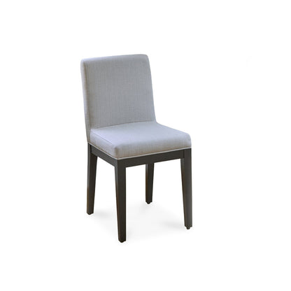 Nolan Fawn Linen Dining Chairs - Set of 2 - Black Oak Legs - Laura James 