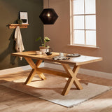Charlotte Pale Oak Farmhouse Style Dining Table - Laura James