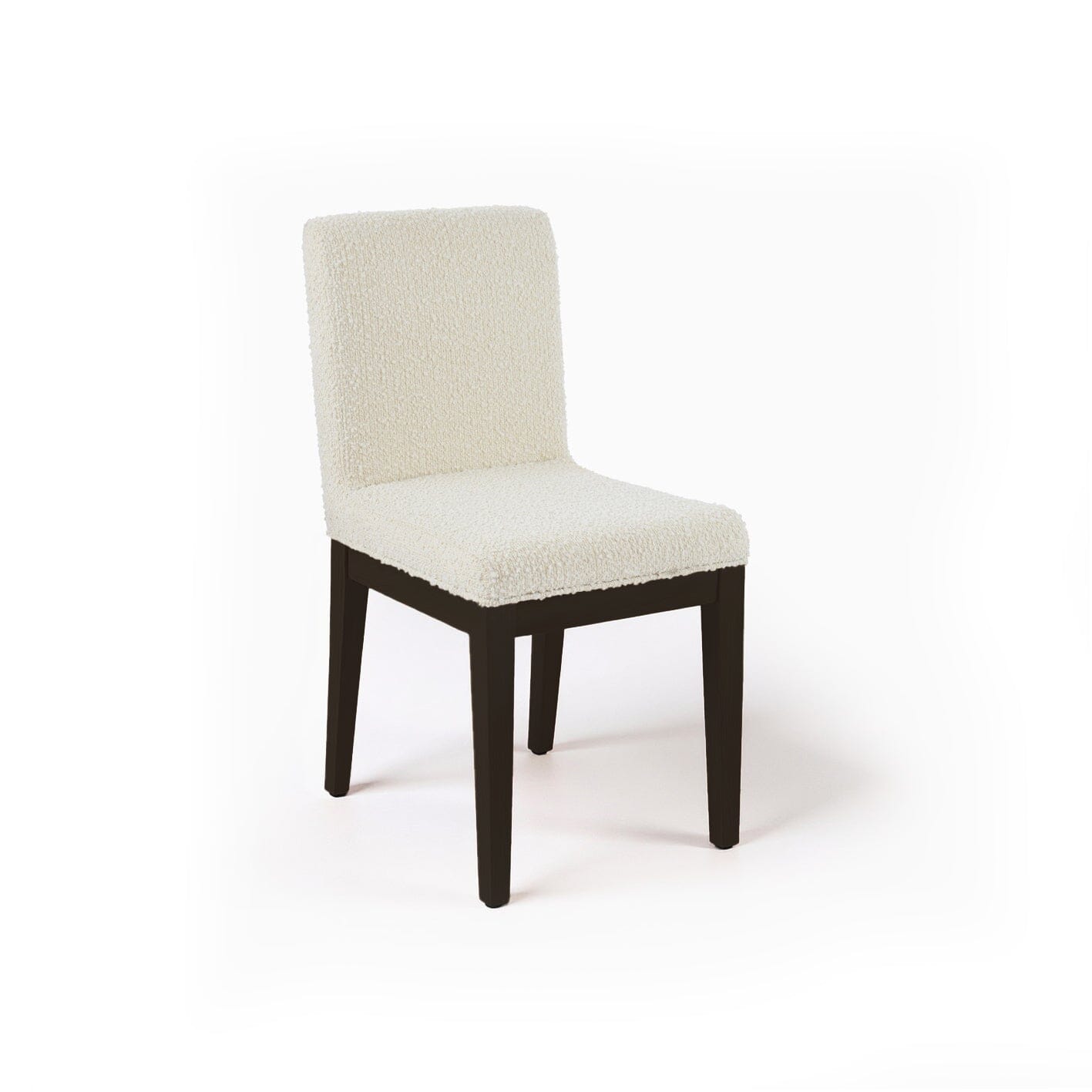 Nolan Boucle Dining Chairs - Set of 2 - Black Oak Legs - Laura James 