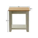Chatsworth Side Table - Linen Grey - Laura James