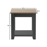 Chatsworth Side Table - Slate Grey - Laura James