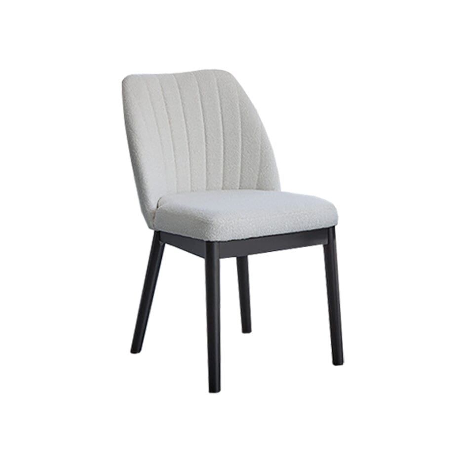 Chloe Dining Chair - Set of 2 - Light Beige with Black Oak Legs - Laura James 