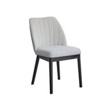 Chloe Dining Chair - Set of 2 - Light Beige with Black Oak Legs - Laura James 