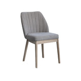 Chloe Dining Chair - Set of 2 - Soft Beige with Whitewash Oak Legs - Laura James 