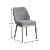 Chloe Dining Chair - Set of 2 - Soft Beige with Whitewash Oak Legs - Laura James 