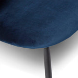Cleo dining chairs - blue with black legs - Laura James