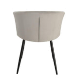 Cleo dining chair - grey with black legs - Laura James