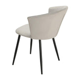 Cleo dining chair - grey with black legs - Laura James
