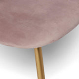 Cleo Pink Velvet Dining Chair with Gold Legs - Laura James