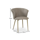Cleo Beige Velvet Dining Chairs with Black Legs - Set Of 2 - Laura James