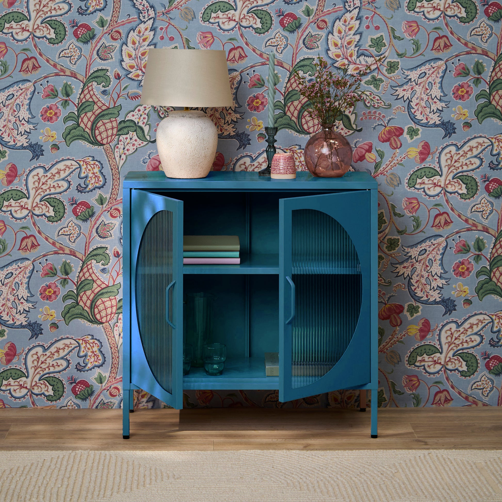 Conan 2 Door Sideboard - Lagoon Teal - Laura James
