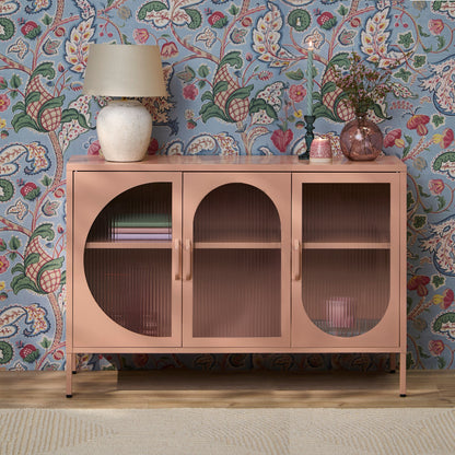 Conan 3 Door Sideboard - Blush Pink - Laura James