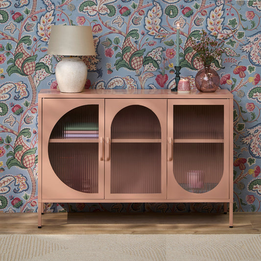 Conan 3 Door Sideboard - Blush Pink - Laura James