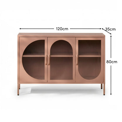 Conan 3 Door Sideboard - Blush Pink - Laura James