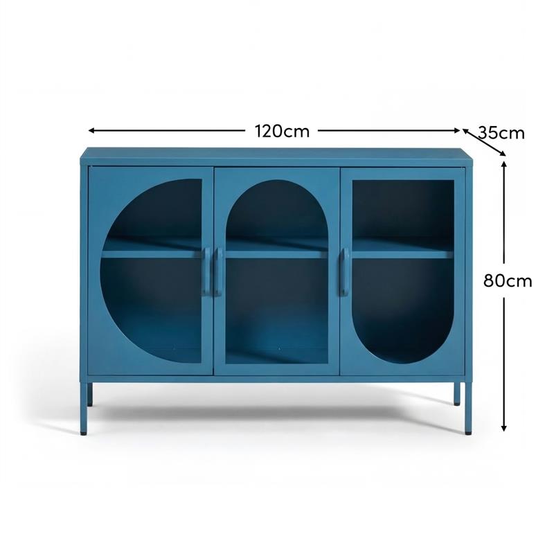 Conan 3 Door Sideboard - Lagoon Teal - Laura James