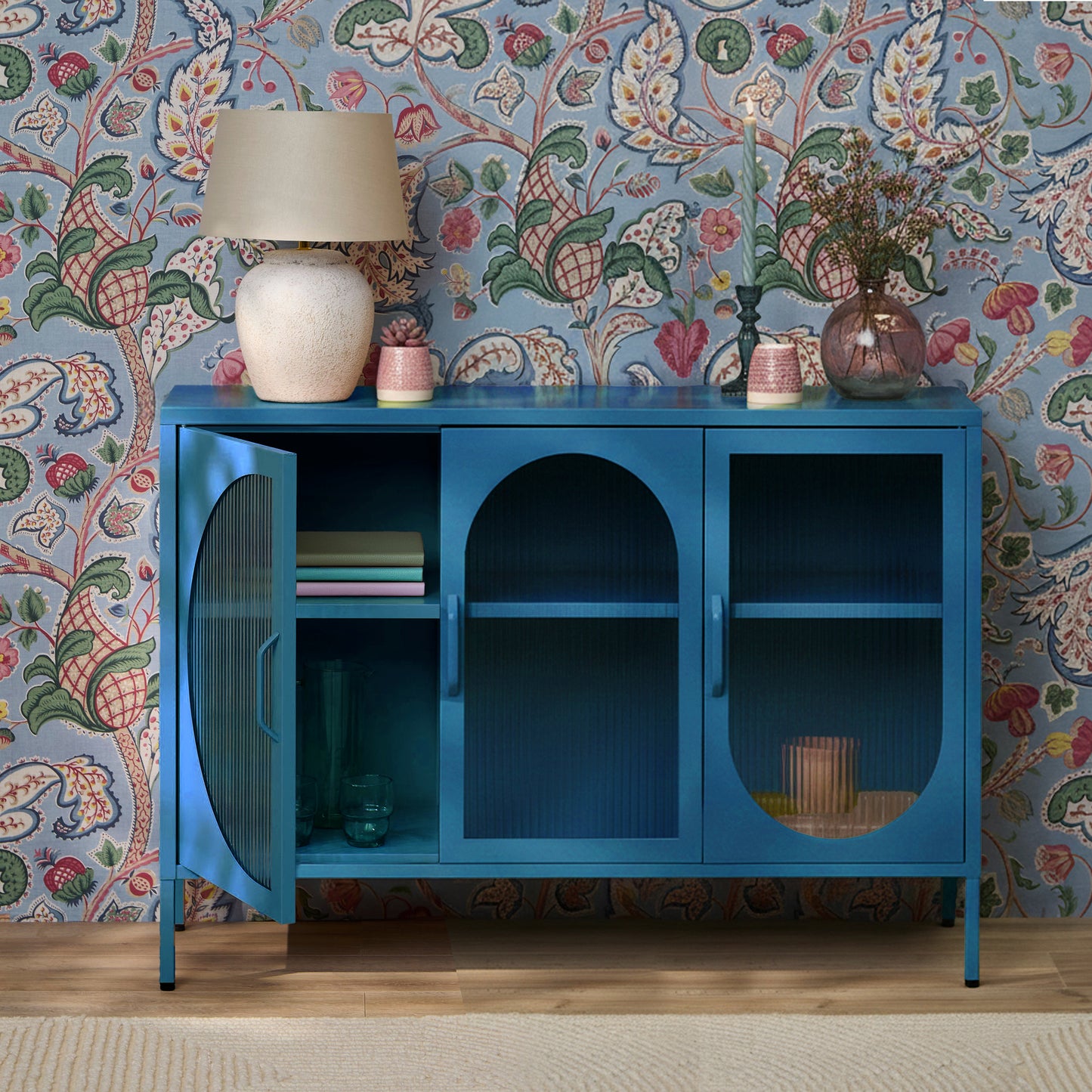 Conan 3 Door Sideboard - Lagoon Teal - Laura James
