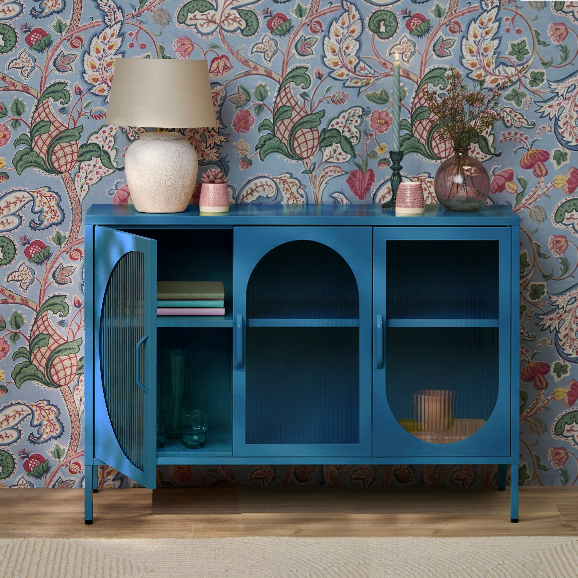 Conan 3 Door Sideboard - Lagoon Teal - Laura James