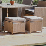 Cube 8 set of 2 Cushion Covers - Natural Brown