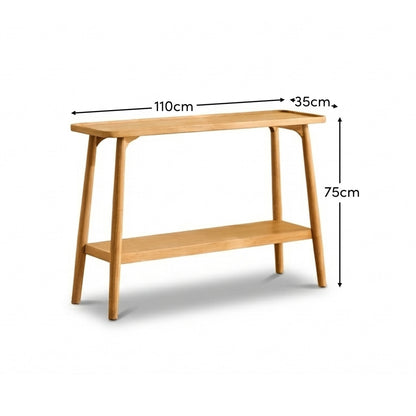 Tilly 110cm Console Table - Whitewash Oak - Laura James