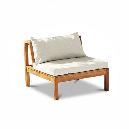 Dakota Mid Section/Chair - Natural Acacia with Sand Cushions - Laura James