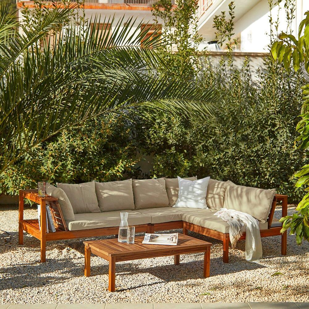 Cream garden corner sofa deals