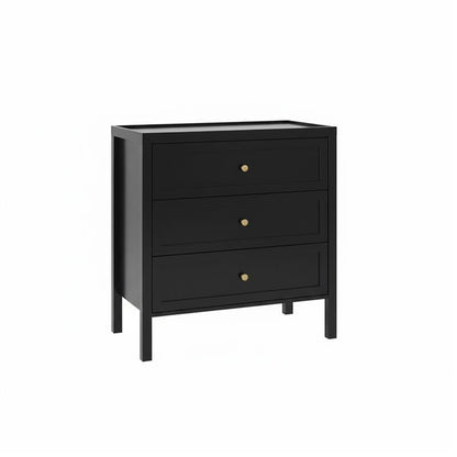 Charlie 3 Drawer Chest of Drawer - Noir Black - Laura James 