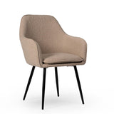 Dolly accent chair - set of 2 - boucle with black legs - Laura James