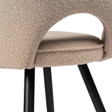 Dolly Boucle Dining Chair - Black Legs - Laura James 