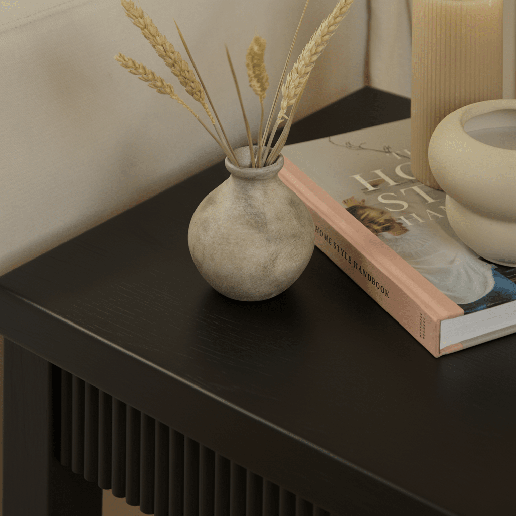 Raleigh Black Oak Side Table - Laura James