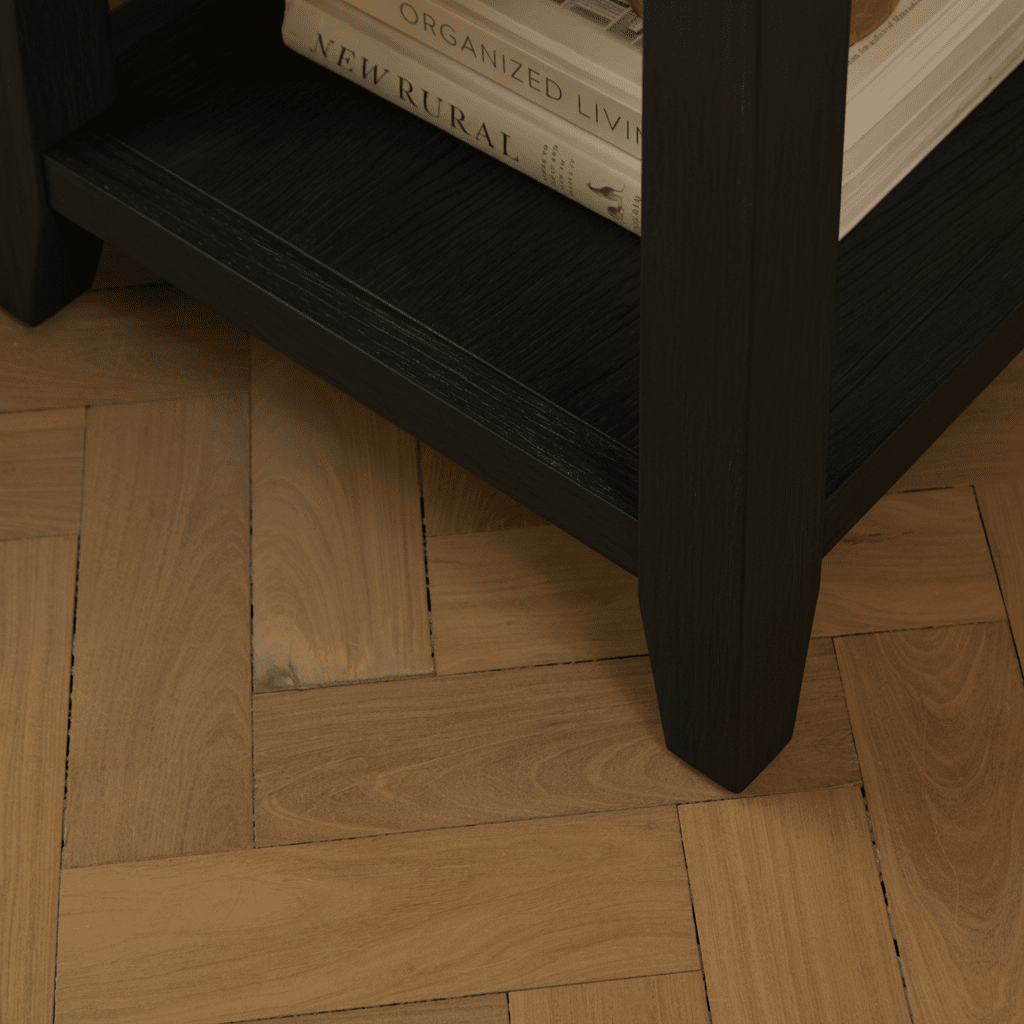 Raleigh Black Oak Side Table - Laura James