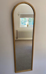 Ingham 140x40cm Wooden Arch Mirror - Natural