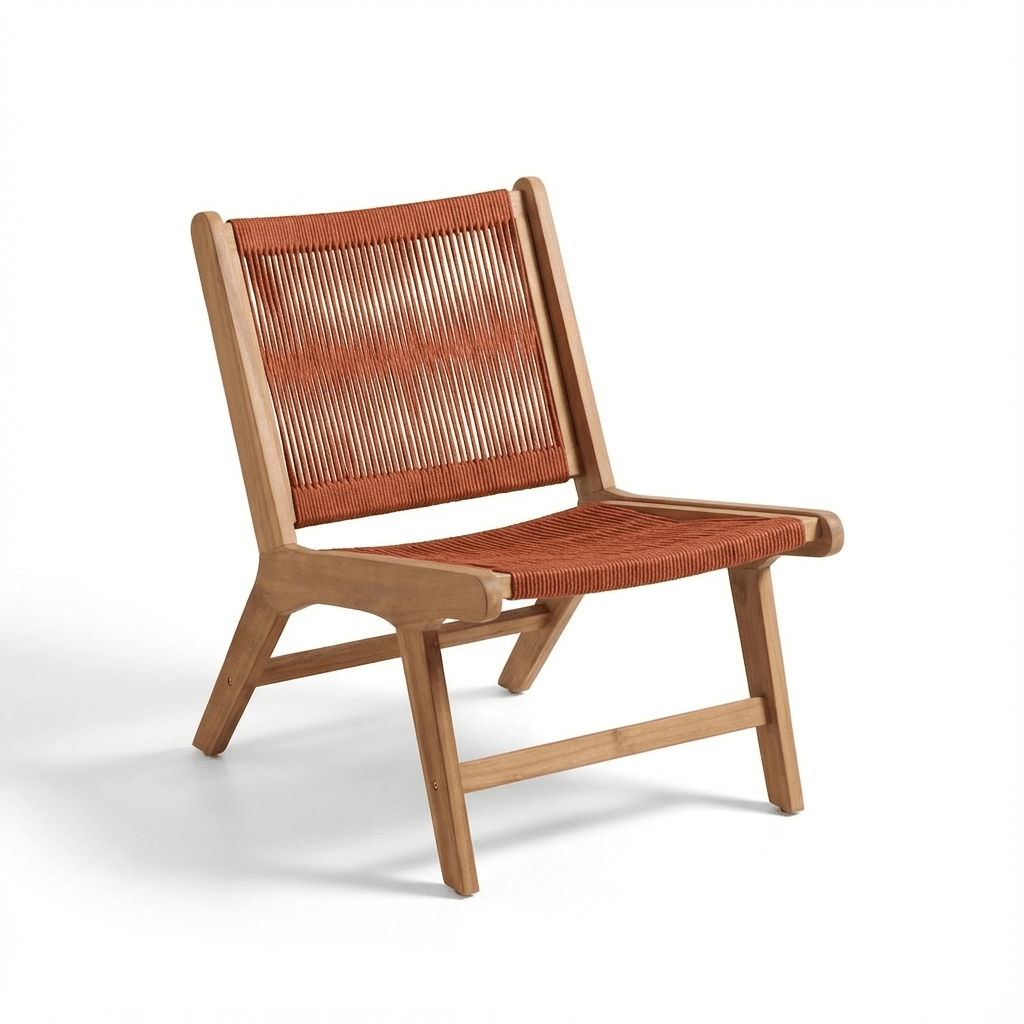 Seren Burnt Orange Rope Occasional Garden Chair - Laura James