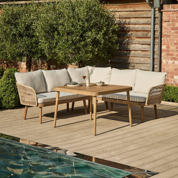 Eaden Rope Corner Dining Set - Natural