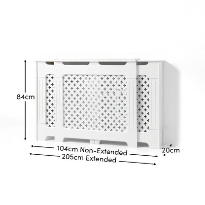 White Radiator Cover - Adjustable - Laura James