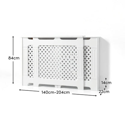 White Radiator Cover - Adjustable - Laura James
