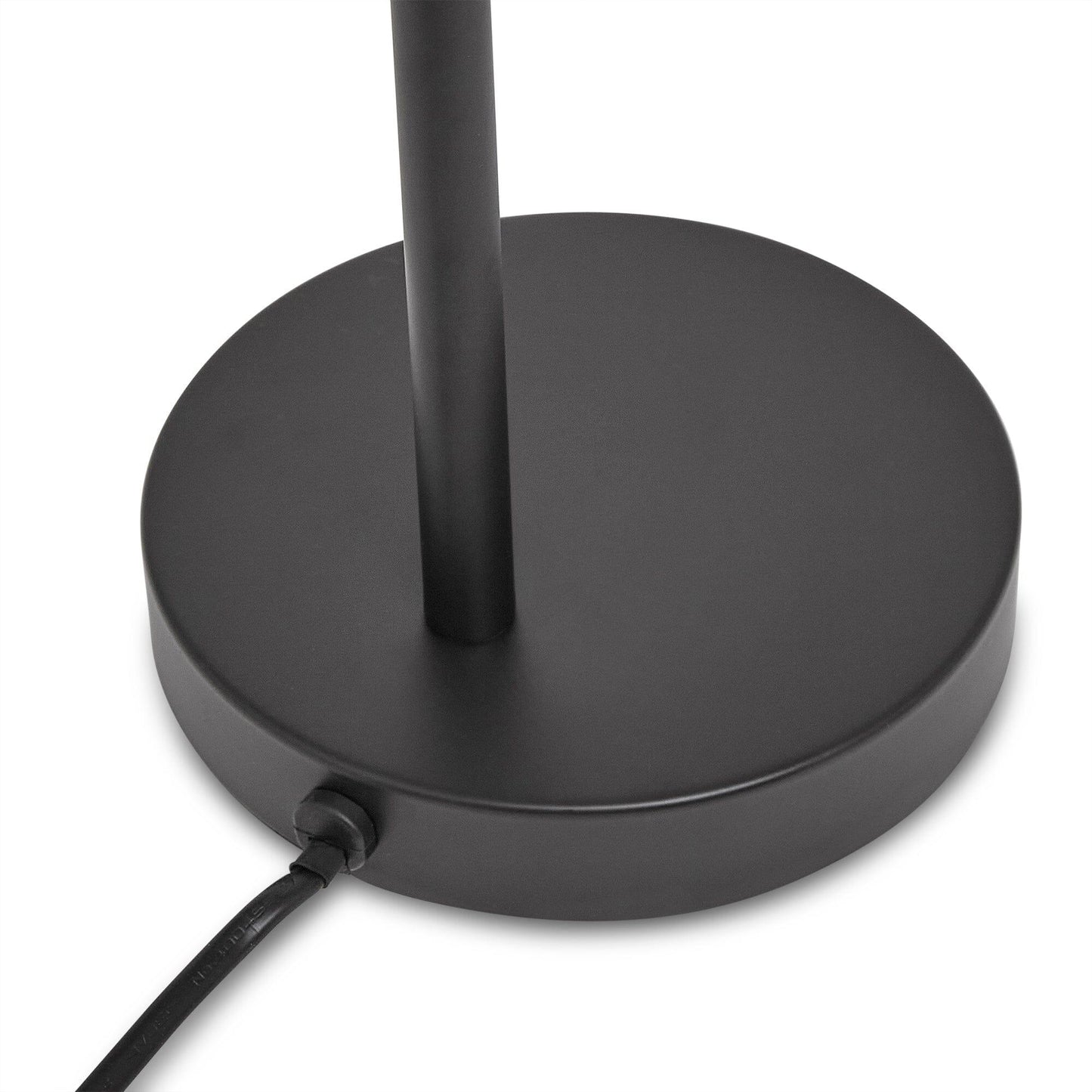 Black Metal Table Lamp with Opal Glass Shade - Laura James