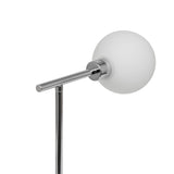 Chrome Metal Table Lamp with Opal Glass Shade - Laura James