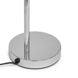 Chrome Metal Table Lamp with Opal Glass Shade - Laura James