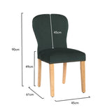 Green Velvet Dining Chairs - Laura James