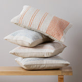Elberton 45x45cm Cotton Striped Cushion Cover - Burnt Orange