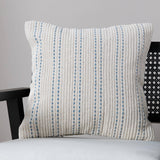 Elberton 45x45cm Cotton Striped Cushion Cover - Horizon Blue