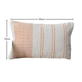 Outlet - Elberton 55x35cm Cotton Striped Cushion Cover - Burnt Orange