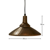 Elcombe 18cm Gold Metal Pendant Light  - Laura James