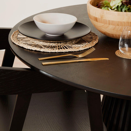 Ella Wooden Dining Armchairs - set 2 - Black – Laura James