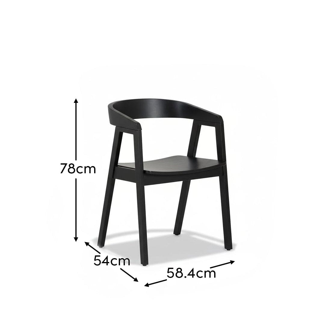 Ella Black Oak Dining Armchairs - Set of 2 - lAURA jAMES 