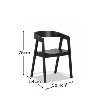 Ella Black Oak Dining Armchairs - Set of 2 - lAURA jAMES 